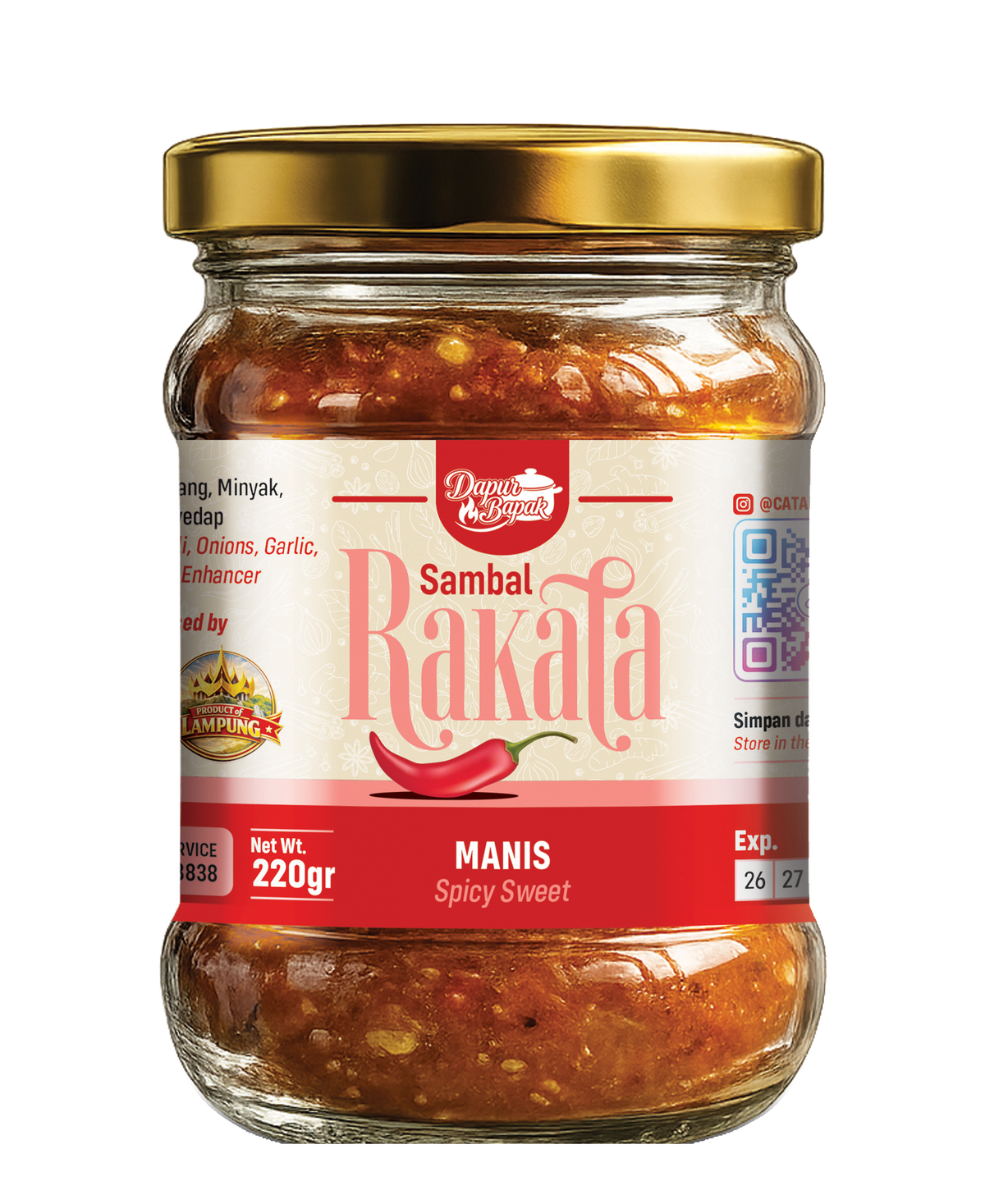 Botol Sambal Rakata Original Manis 220 gram